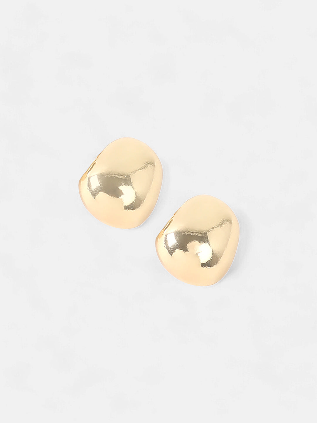 The Small Semi-Chunky Hoop Earrings - Champayne Gold-SOHIER6131