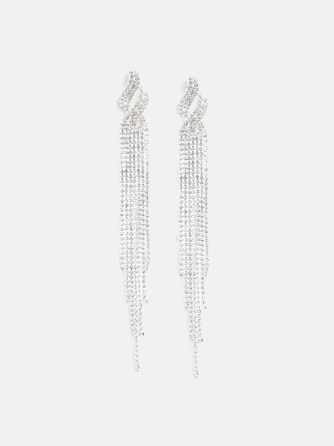 The Adrienne Drop Earrings - Crystal Silver-SOHIER6146