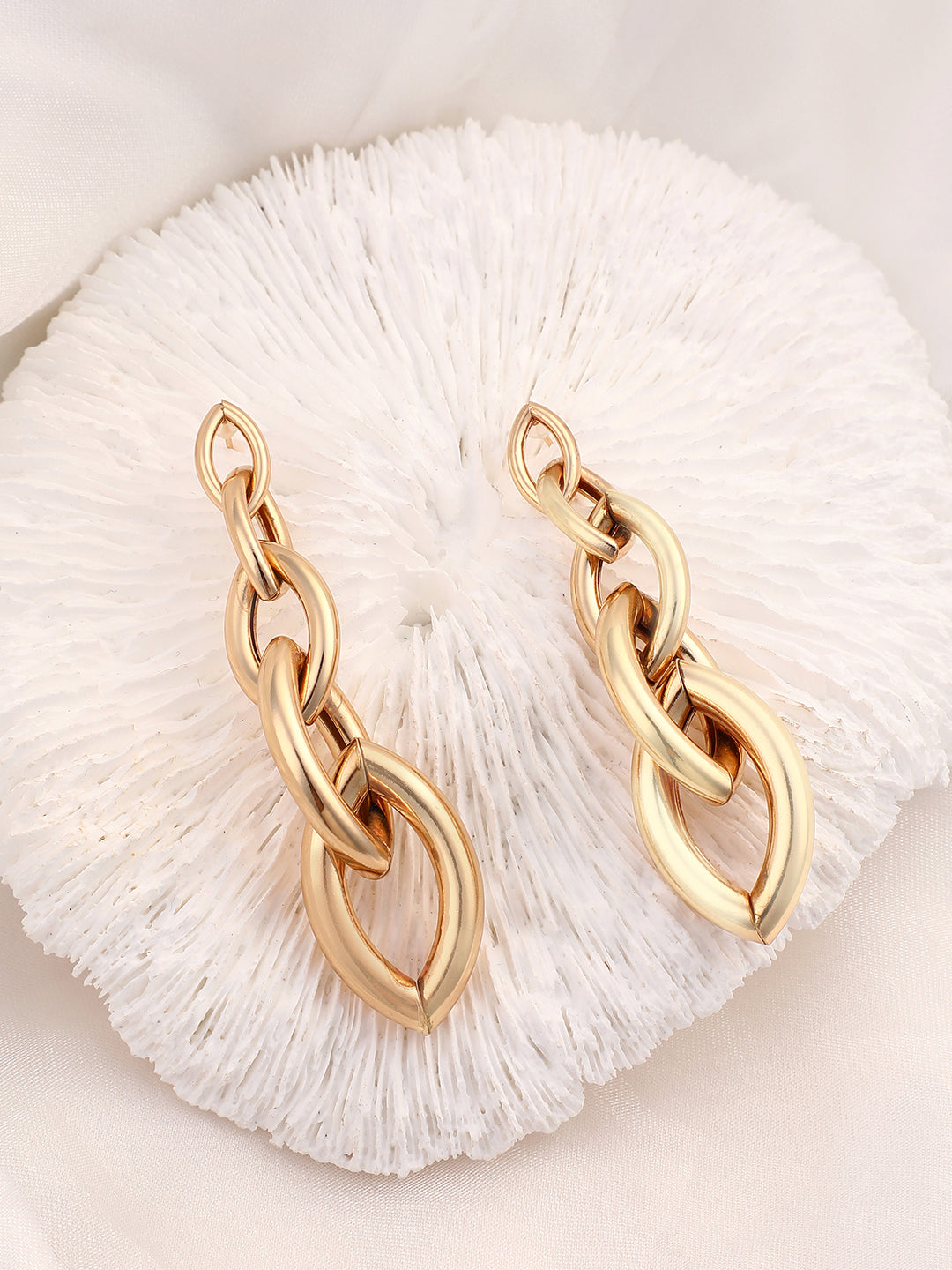 The Marquise Link Drop Earrings - California Gold-SOHIER6151
