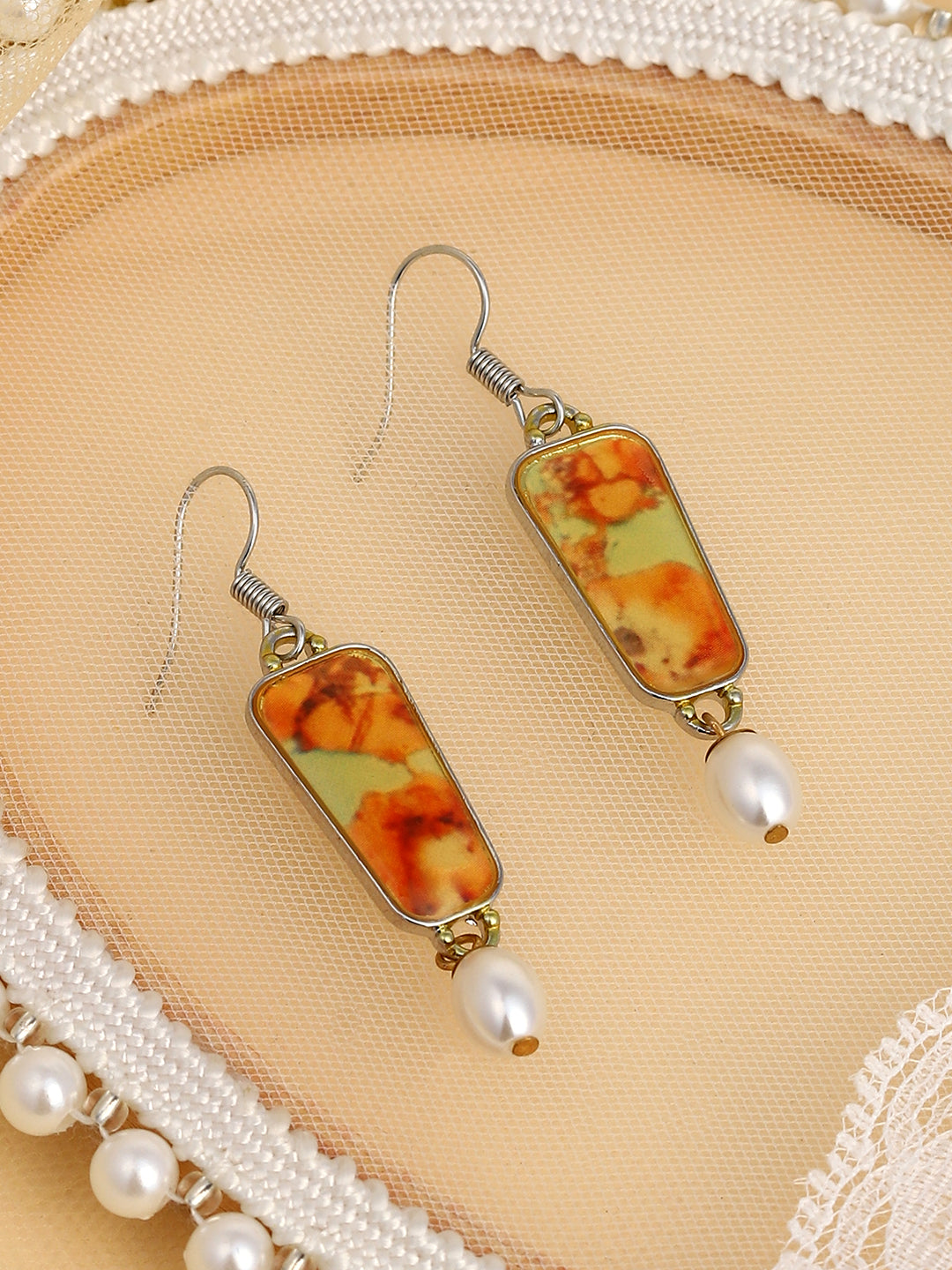 The Positano Drop Earrings - Pumpkin Orange-SOHIER6168