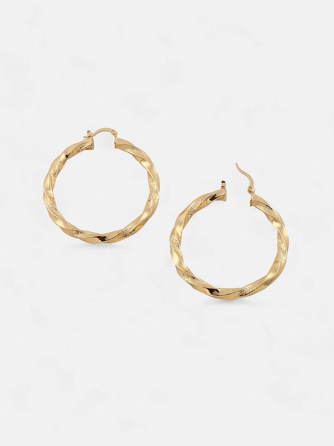 The Medium Twist Hoop Earrings - California Gold-SOHIER6226