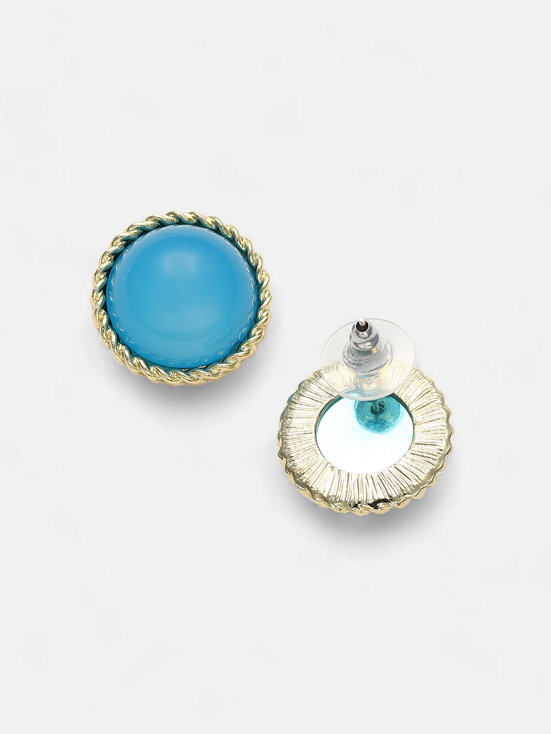 The Santorini Stud Earrings - Azure Blue-SOHIER6261