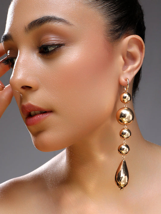 Gold-Plated Drop Earrings