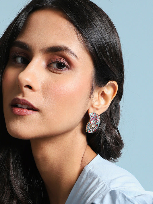 Gold-Plated Spherical Shaped Stud Earrings