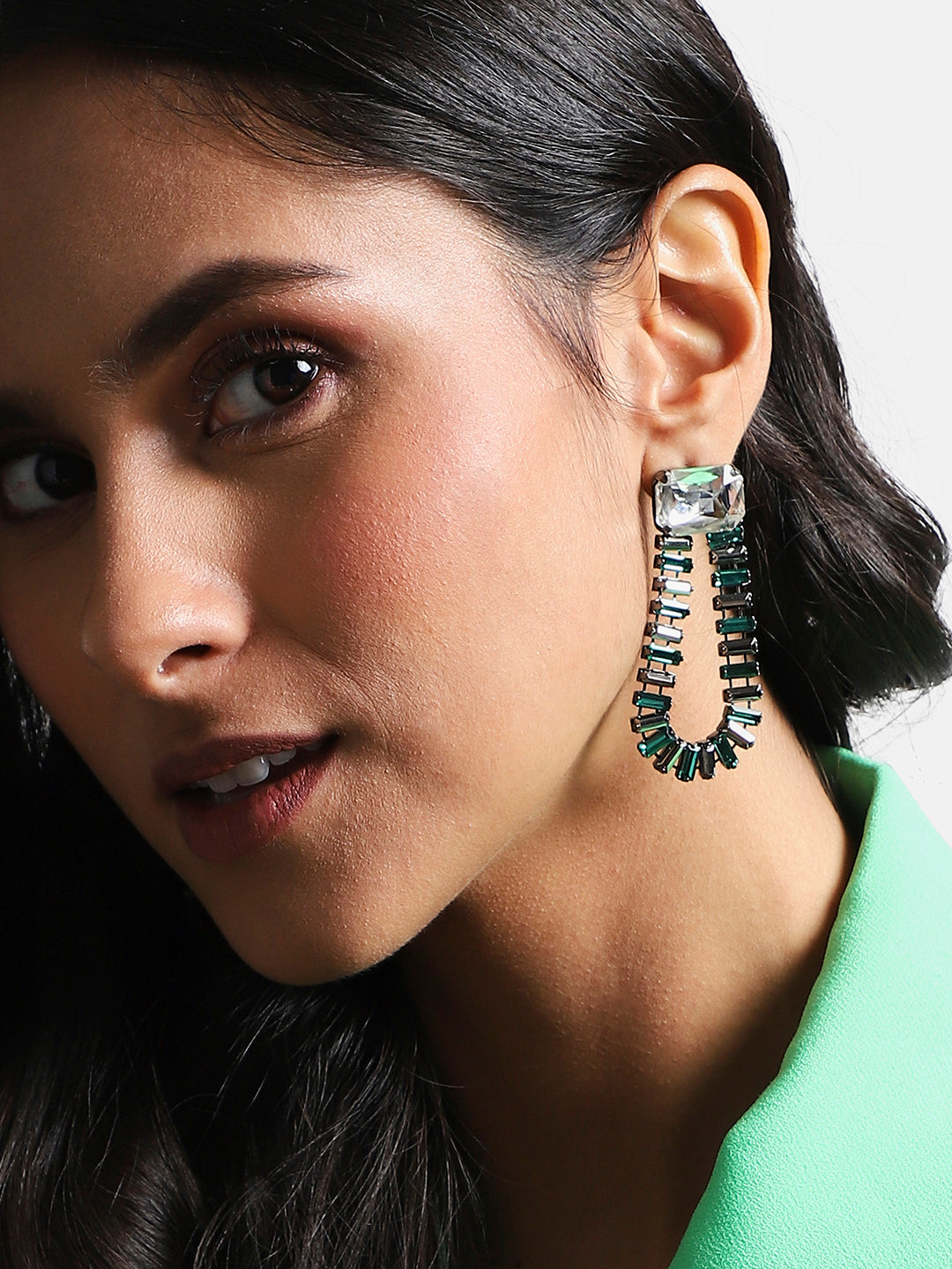 Silver-Plated Drop Earrings