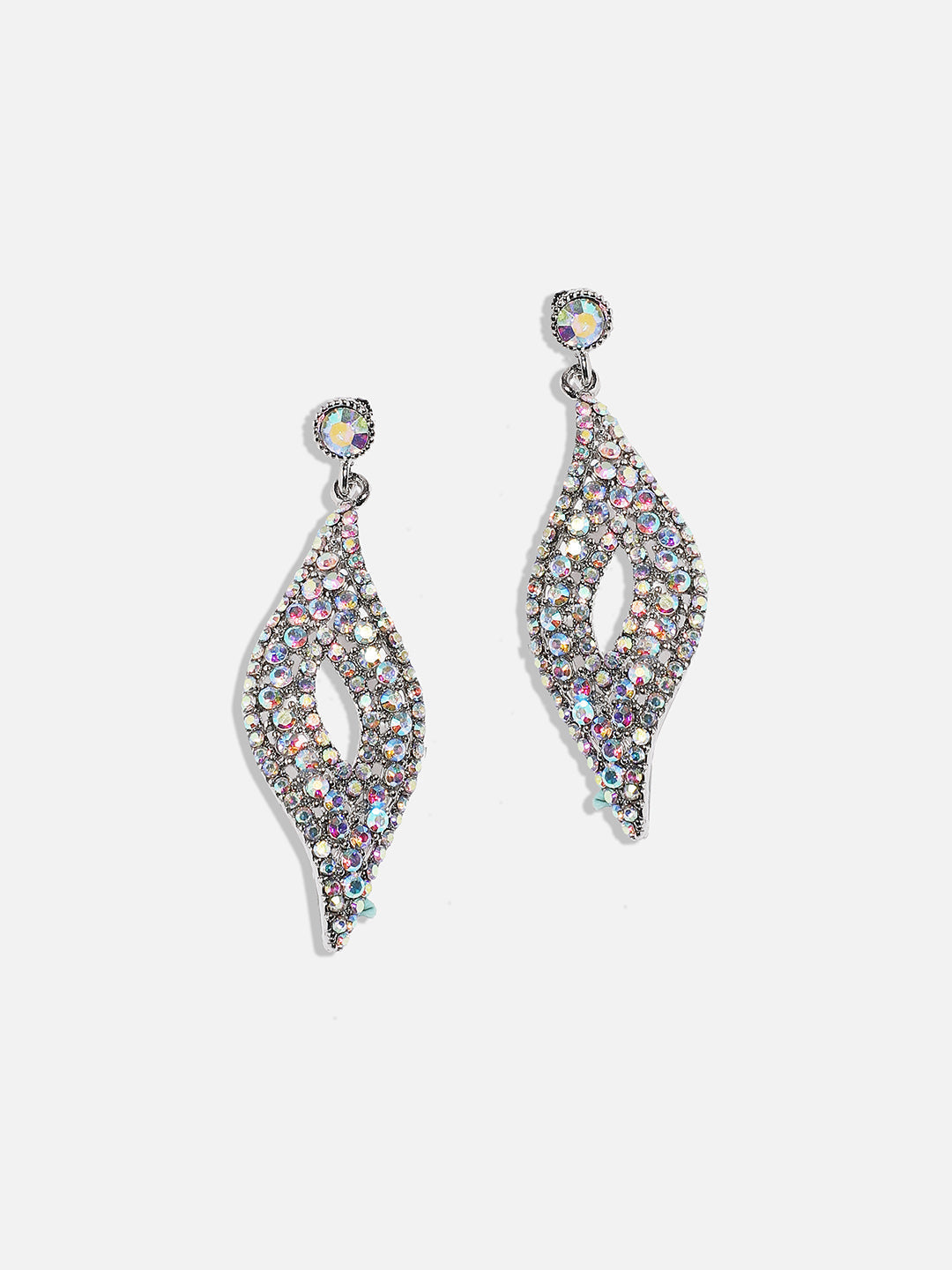Set of 2 Gold-Plated Enamelled Drop Earrings