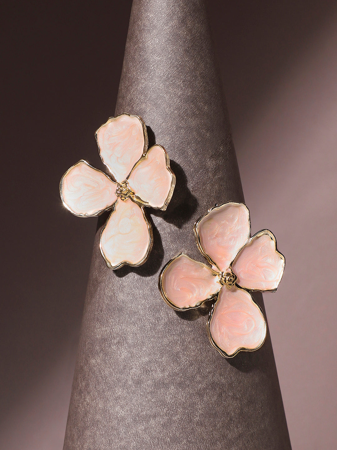 Gold-Plated Contemporary Studs Earrings