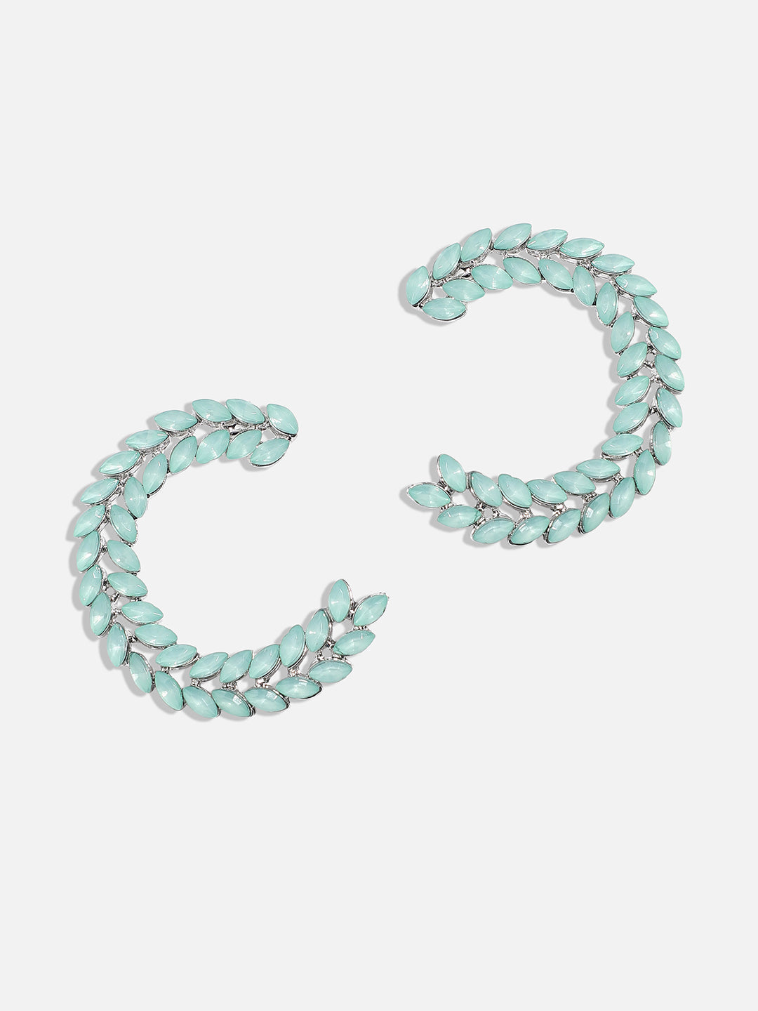 Silver-Plated Contemporary Drop Earrings