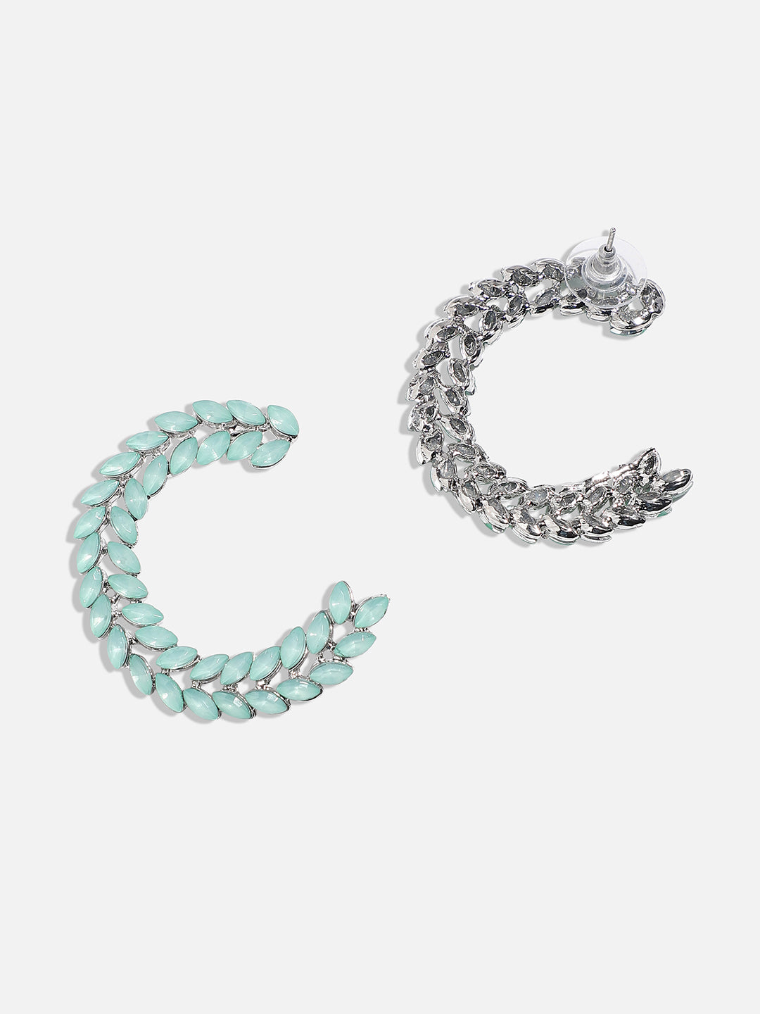 Silver-Plated Contemporary Drop Earrings