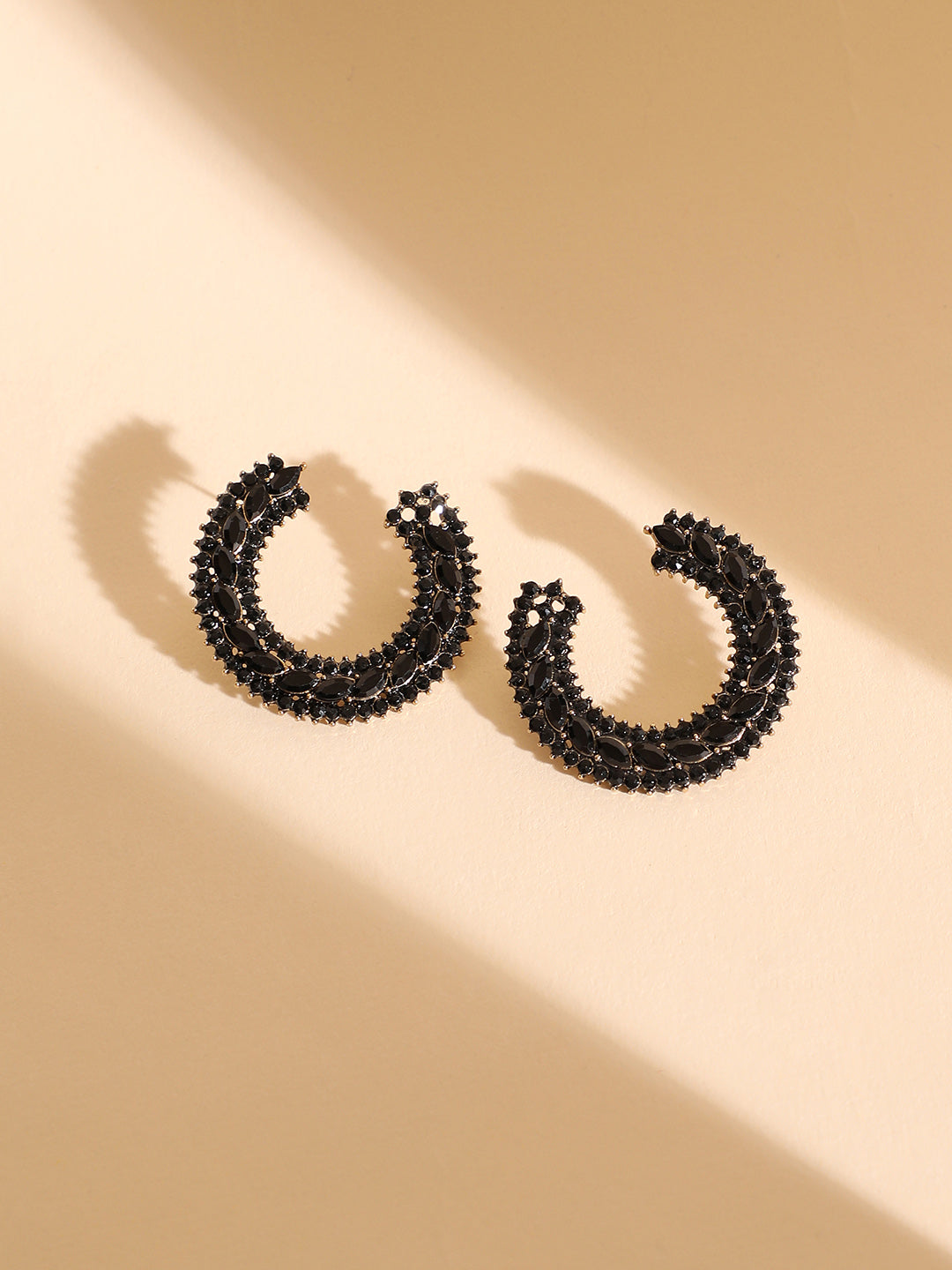 Gold-Plated Contemporary Drop Earrings