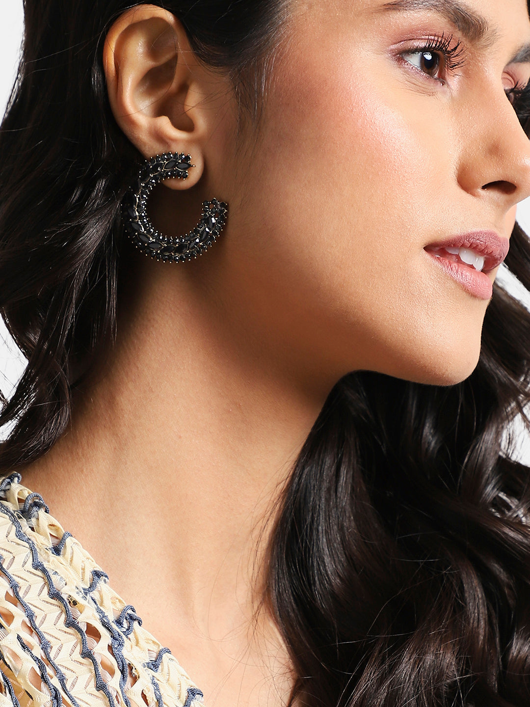 Gold-Plated Contemporary Drop Earrings