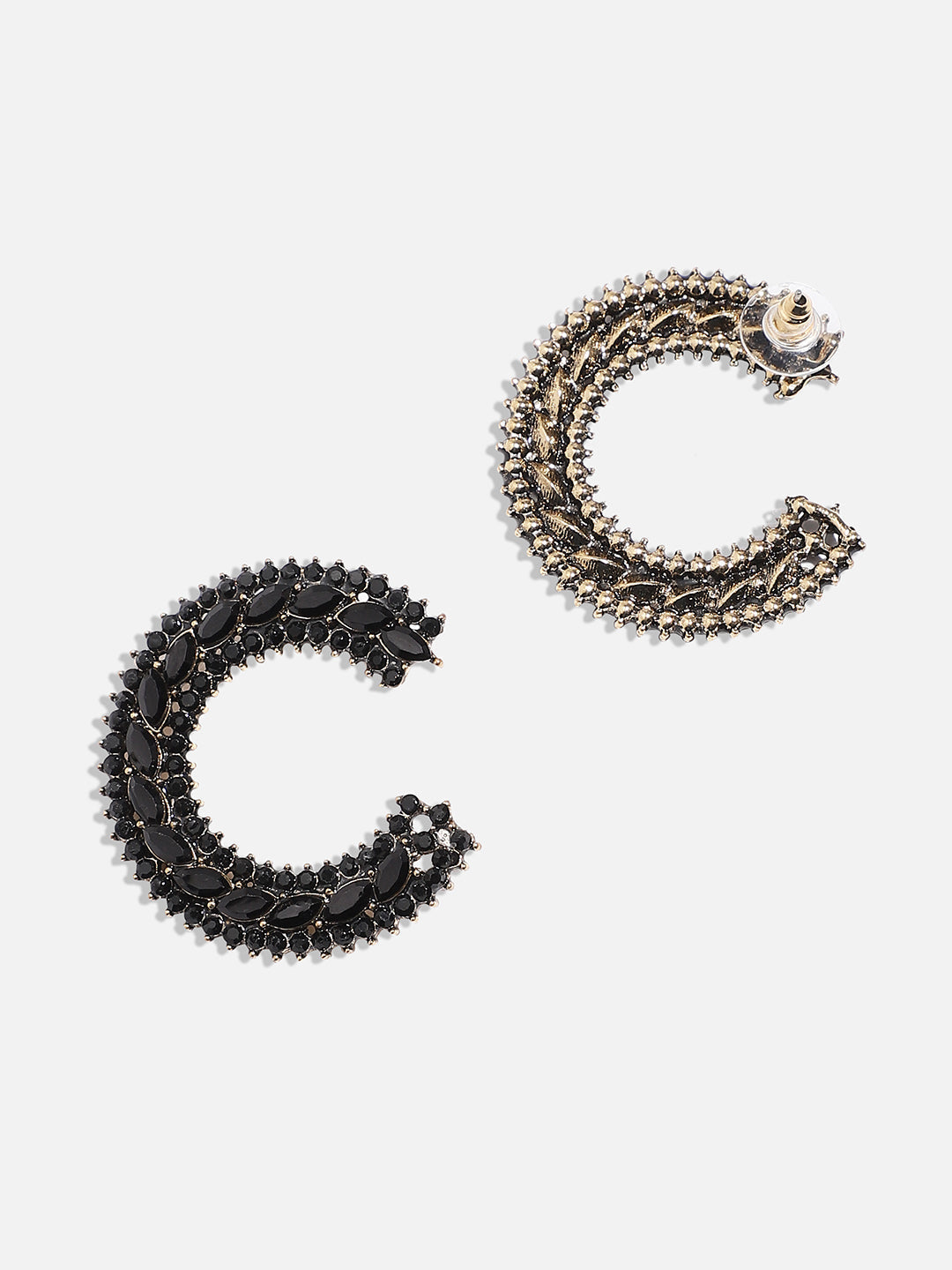 Gold-Plated Contemporary Drop Earrings