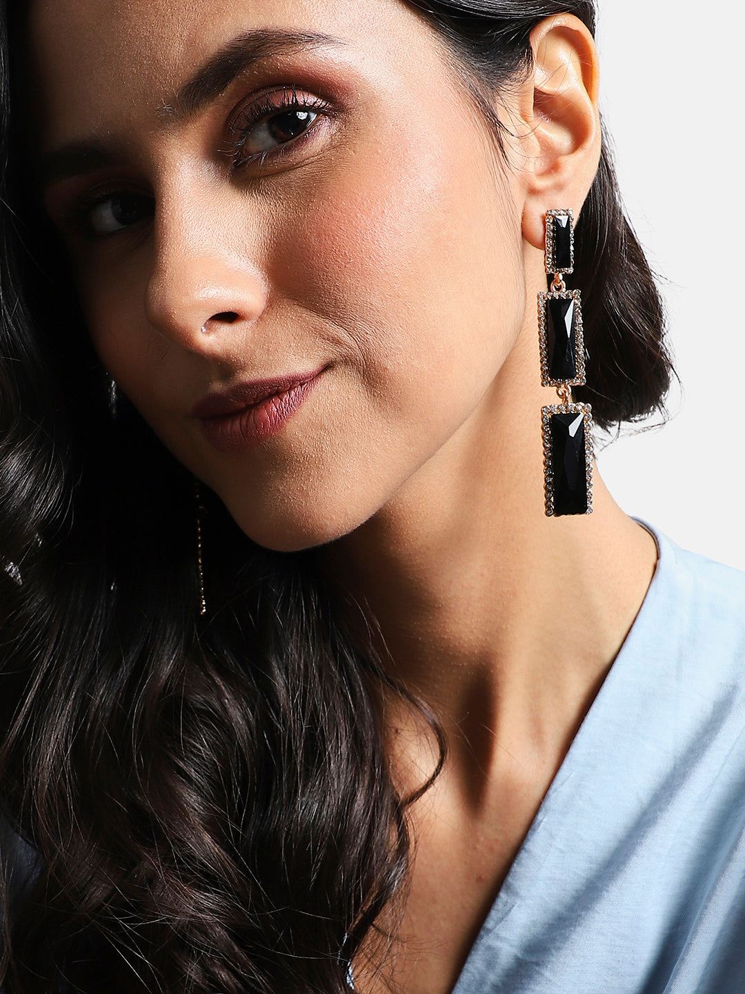 Gold-Plated Drop Earrings