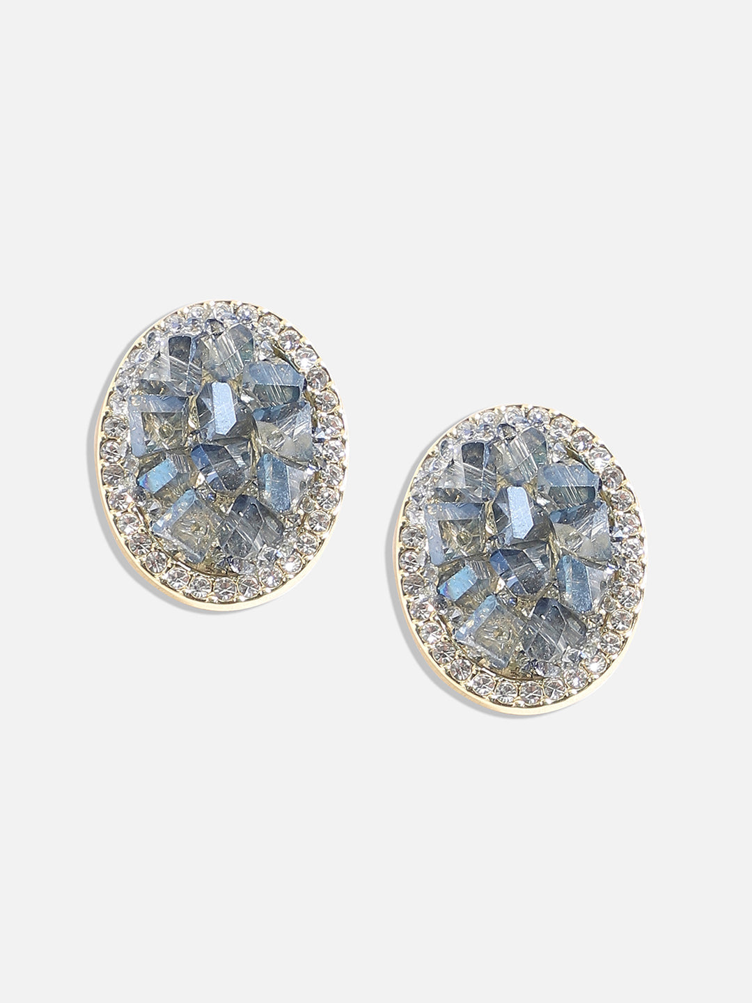 Gold-Plated Contemporary Studs Earrings