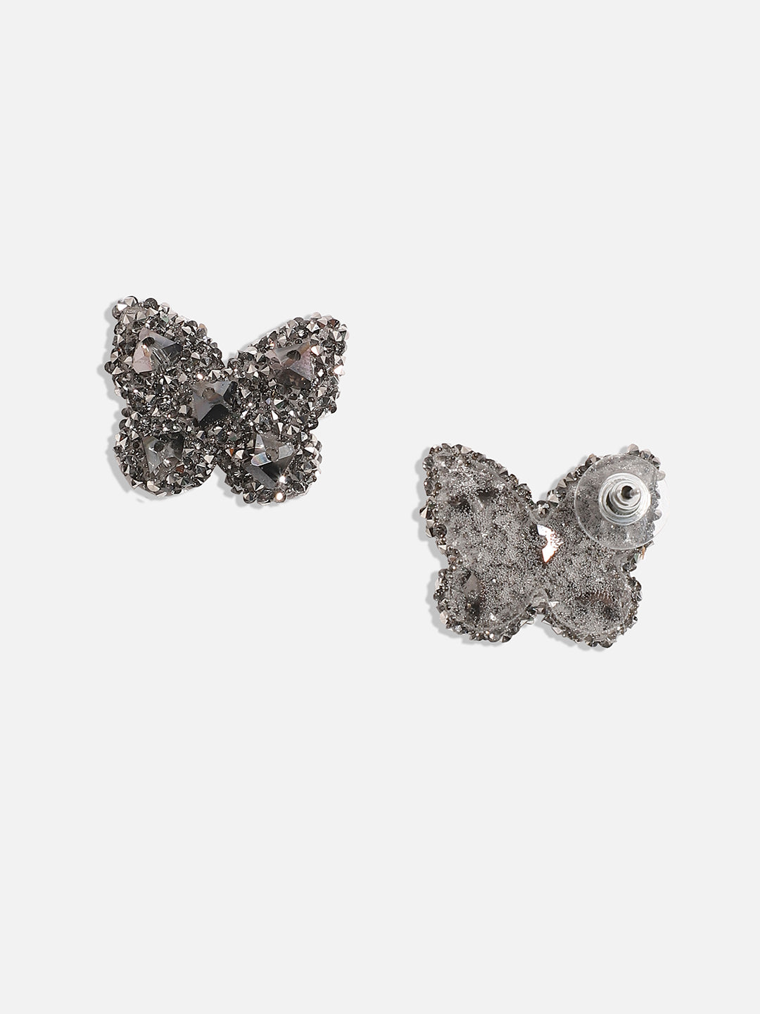 Silver-Plated Contemporary Stud Earrings