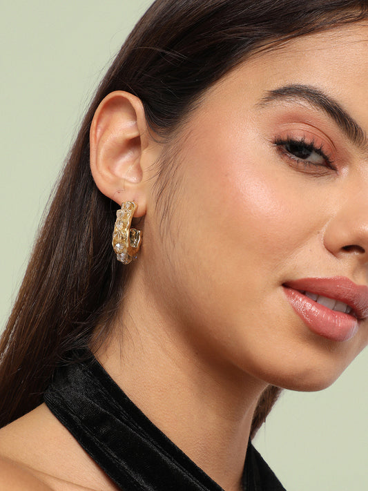 Contemporary Half Hoop Earrings