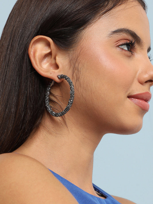 Silver-Plated Hoop Earrings