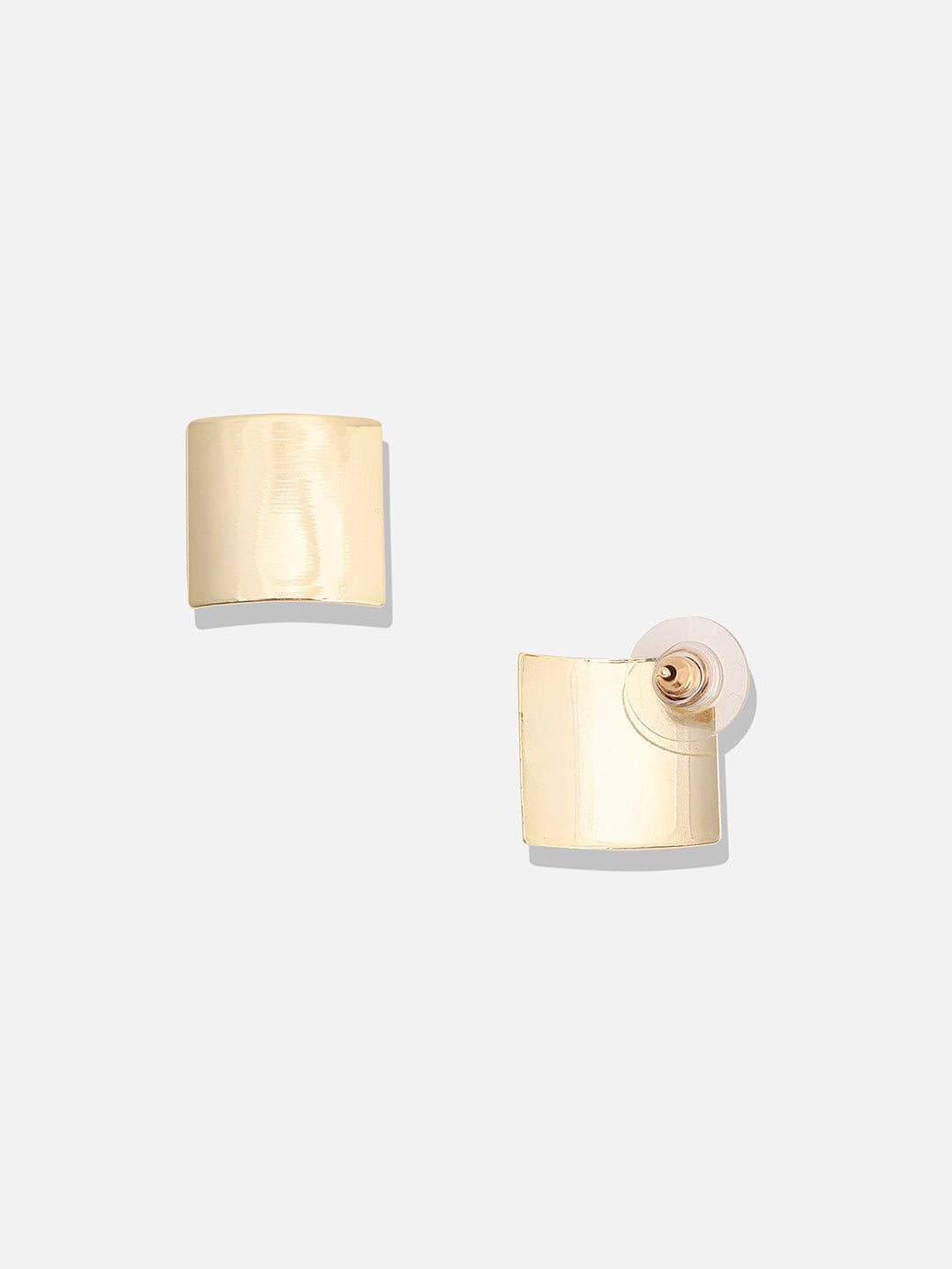 Gold-Plated Contemporary Stud Earrings