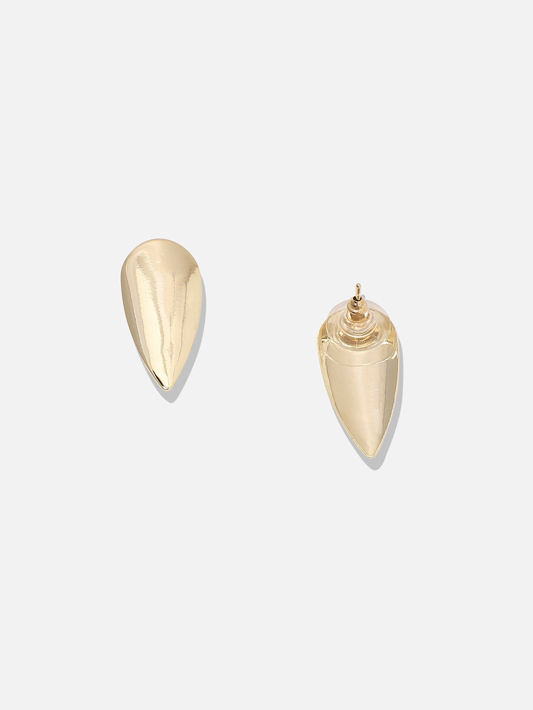 Gold-Plated Contemporary Stud Earrings