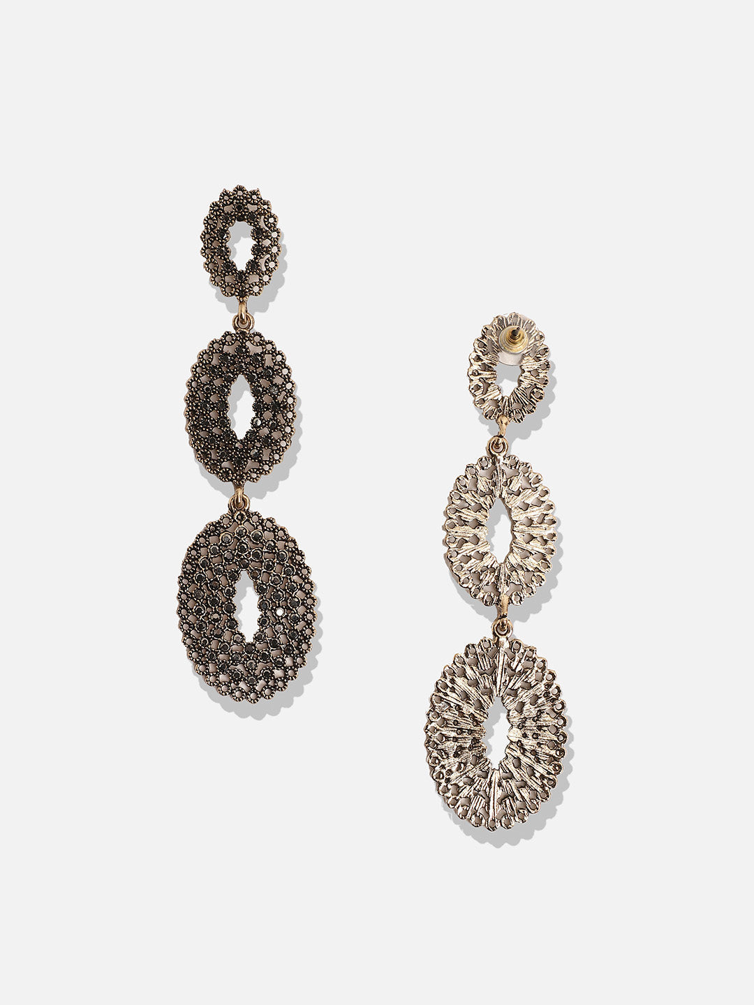 Gold-Plated Contemporary Studs Earrings
