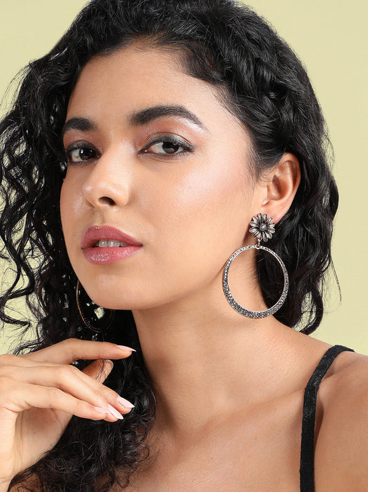 Gold-Plated Artificial Stones Contemporary Drop Earrings