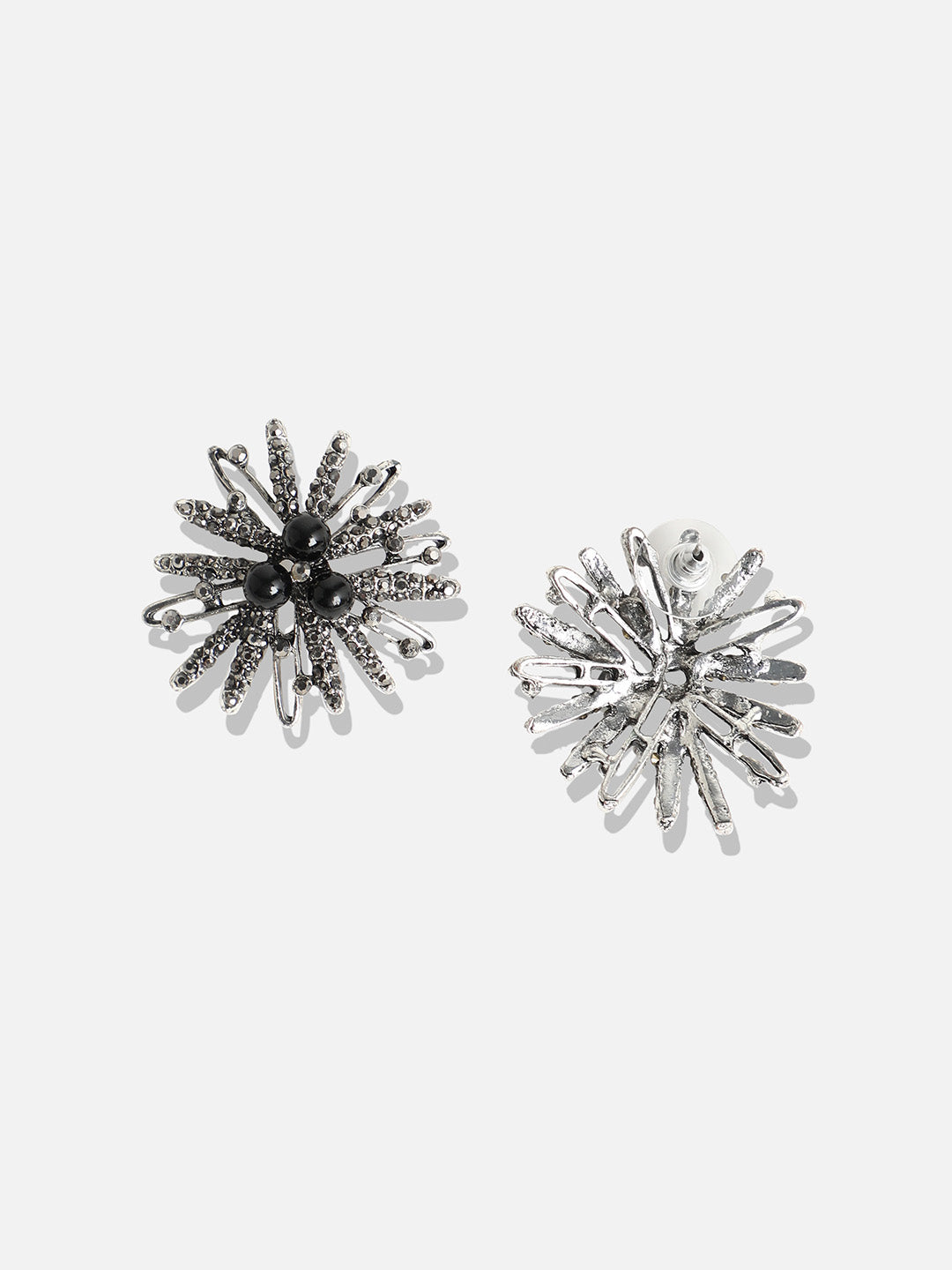 Silver-Plated Contemporary Studs Earrings