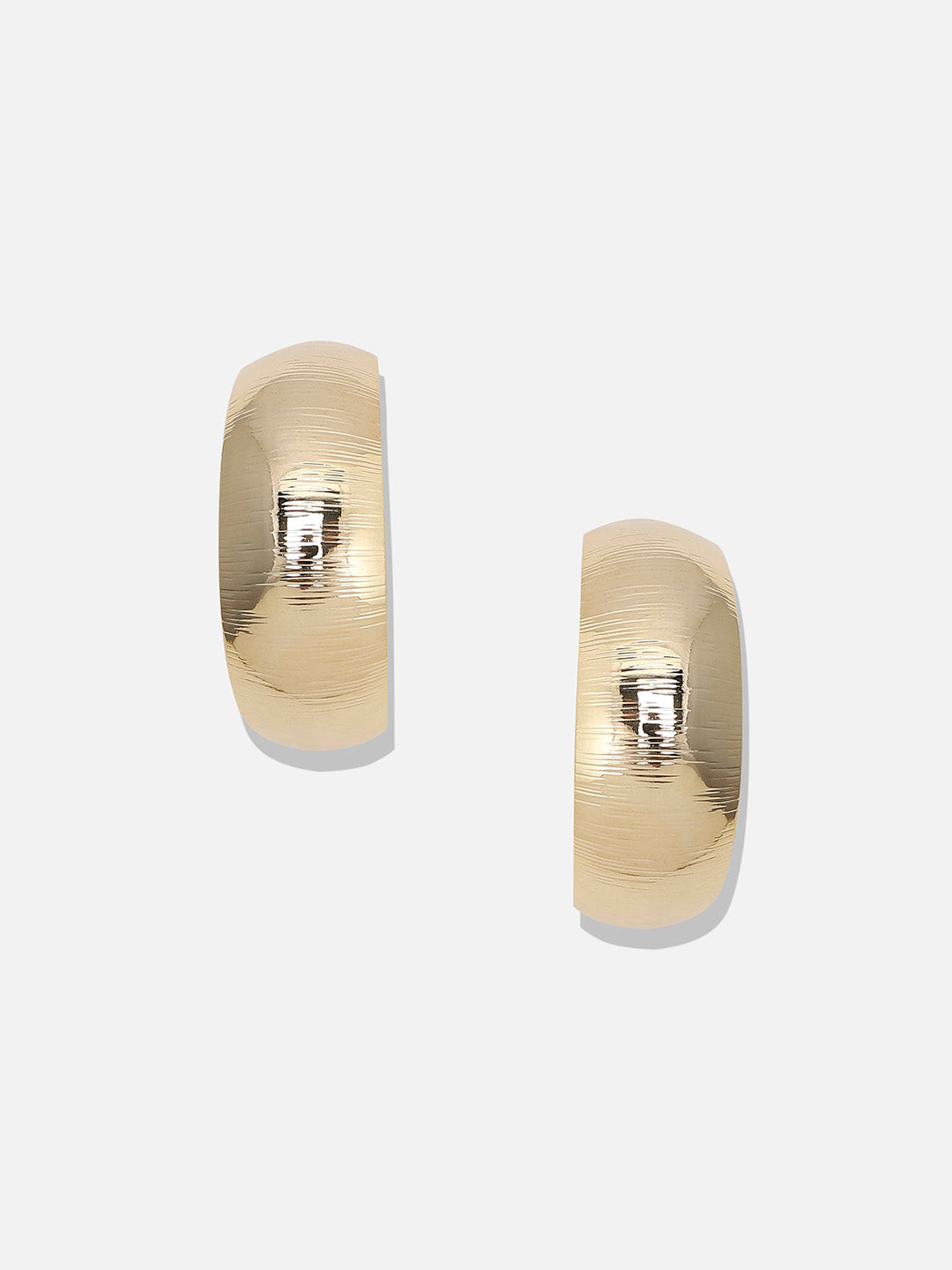 Gold-Plated Contemporary Hoop Earrings