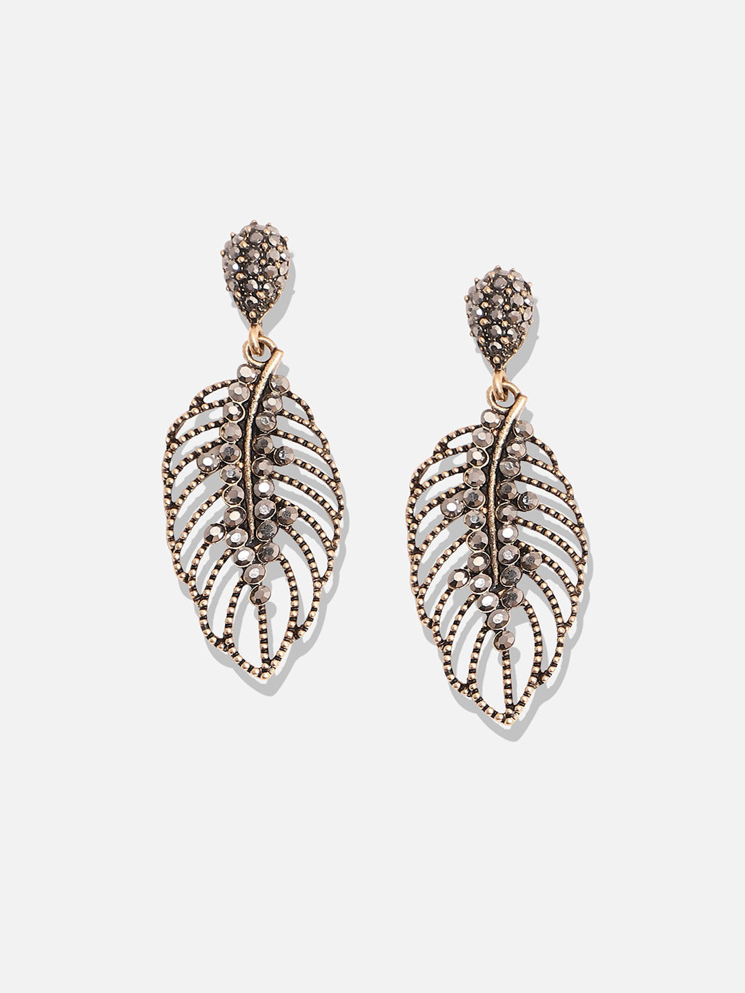 Silver-Plated Contemporary Drop Earrings