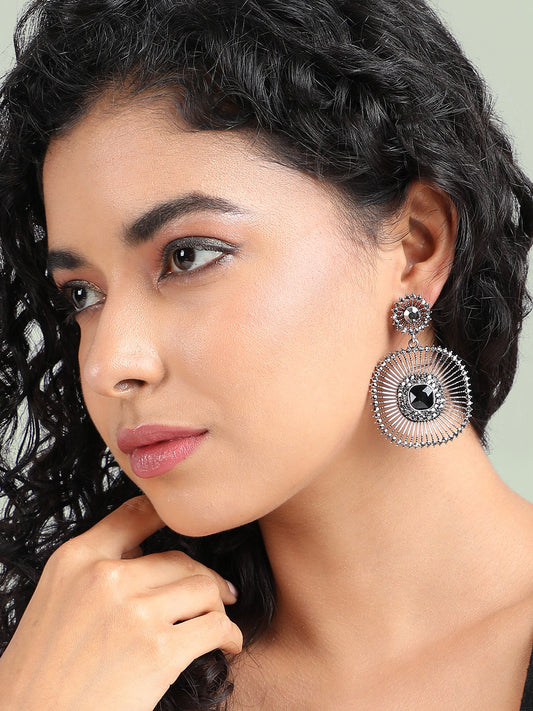 Silver-Plated Drop Earrings
