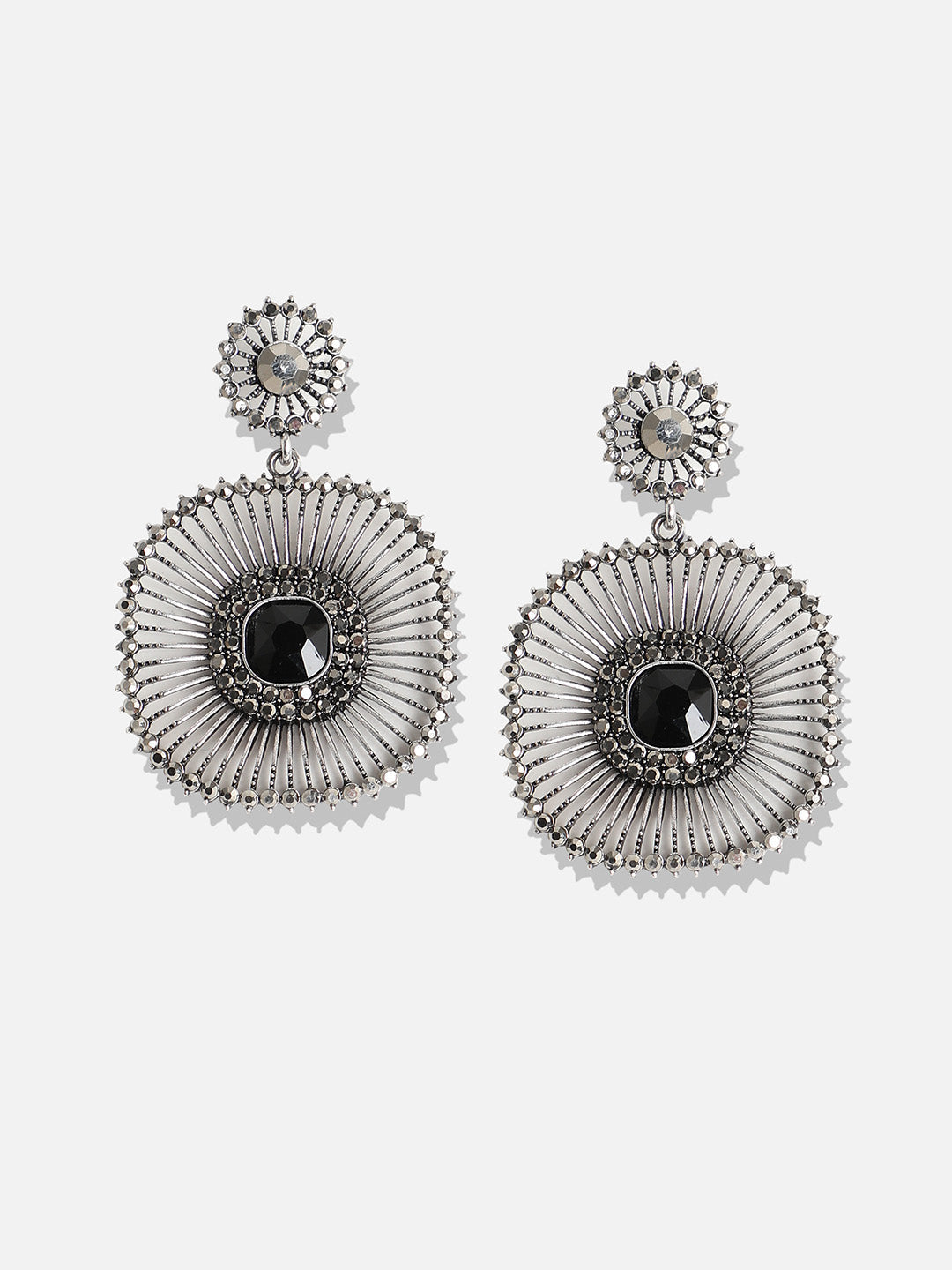 Silver-Plated Drop Earrings