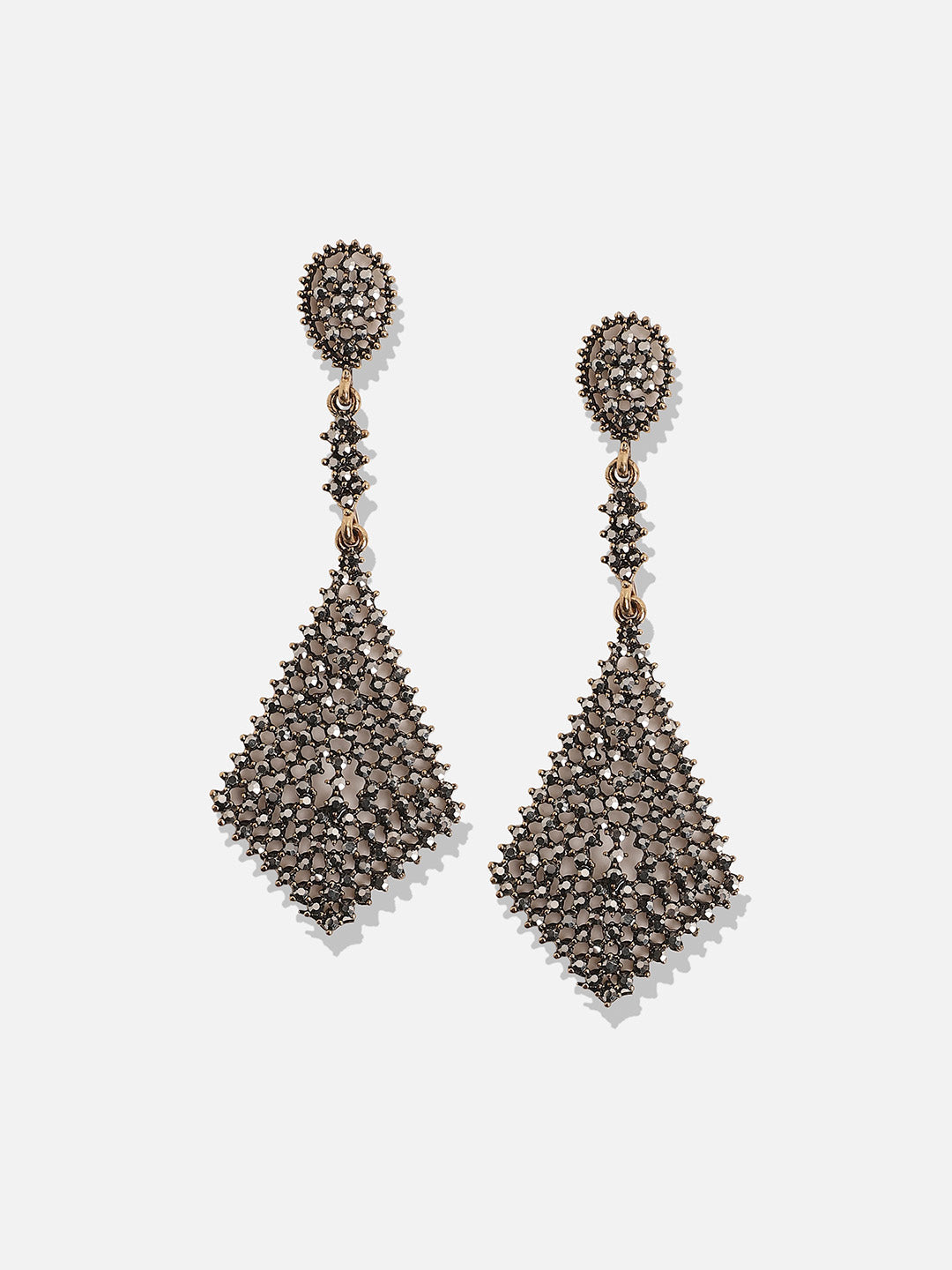 Gold-Plated Contemporary Drop Earrings