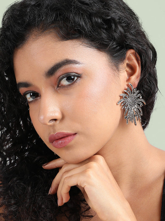 Gold-Plated Contemporary Studs Earrings