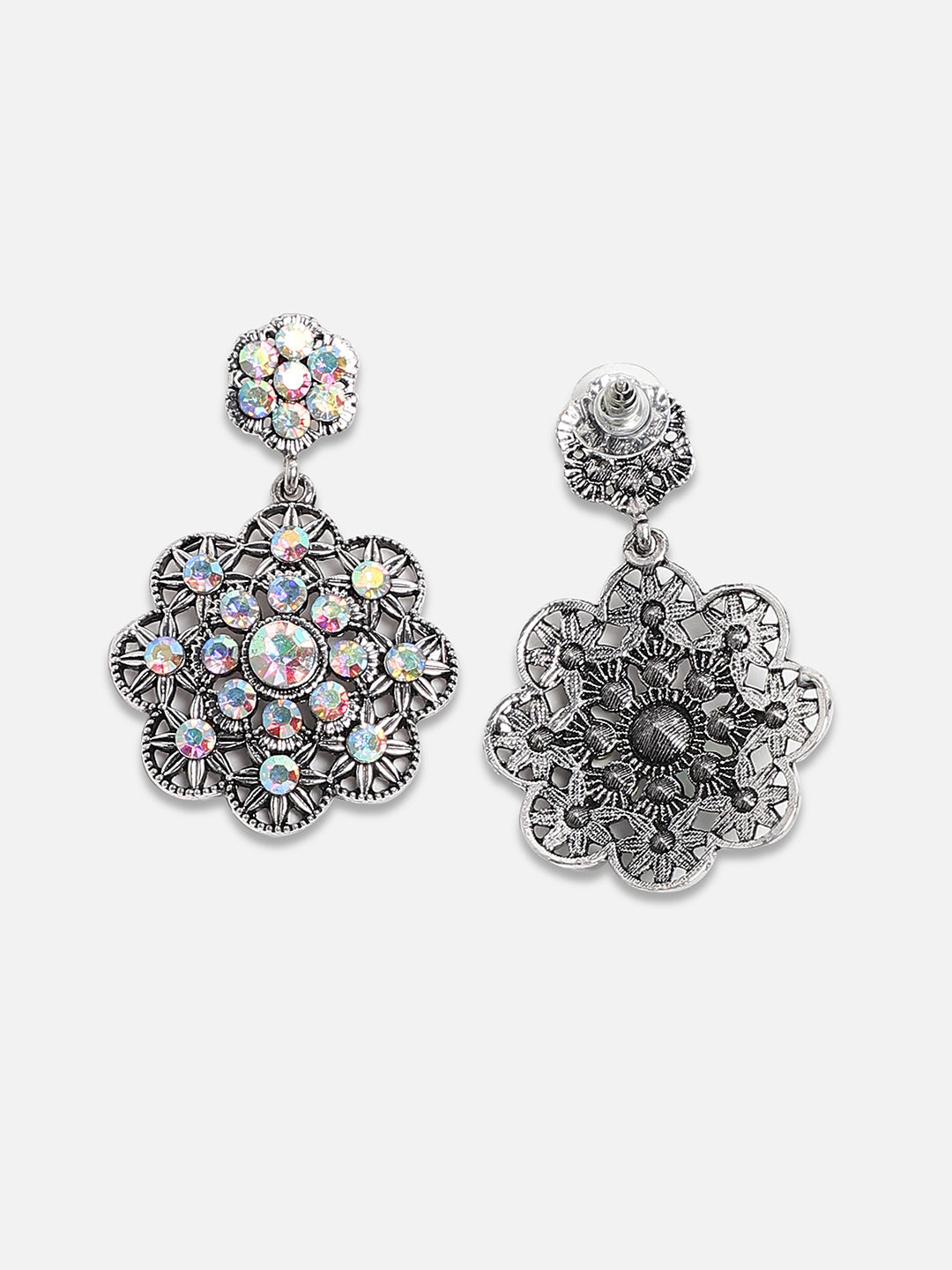 Silver-Plated Drop Earrings