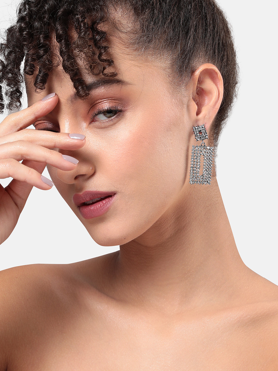 Silver Plated Drop Earrings