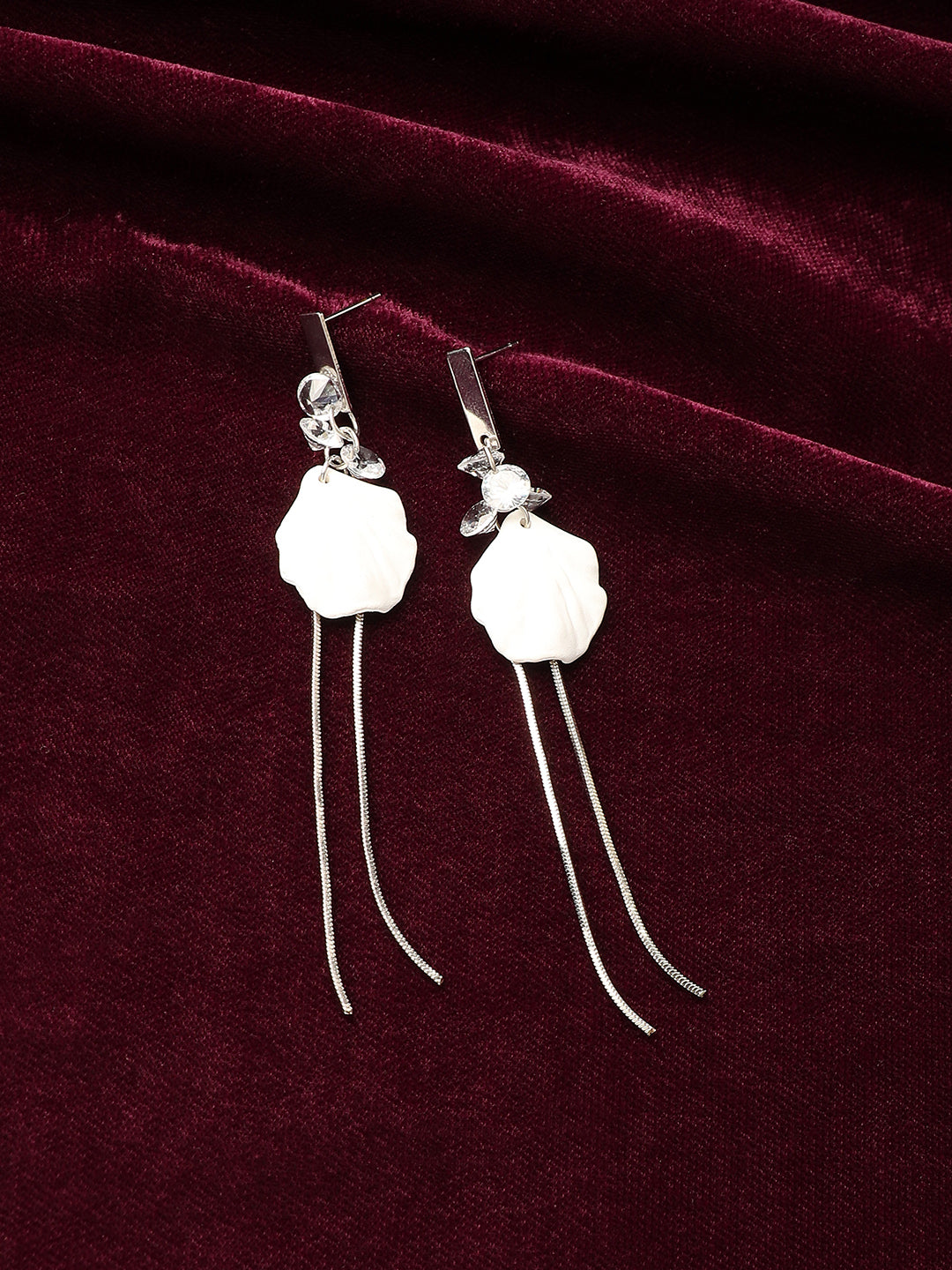 Silver-Plated Drop Earrings