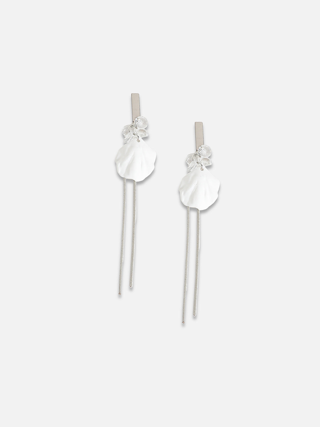 Silver-Plated Drop Earrings