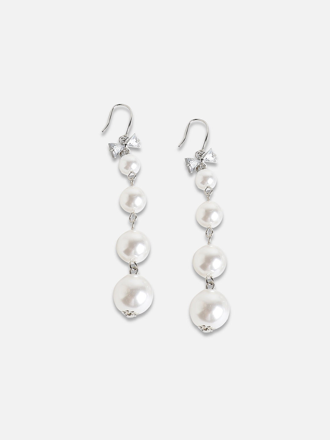 Silver Plated Pearls Drop Earrings