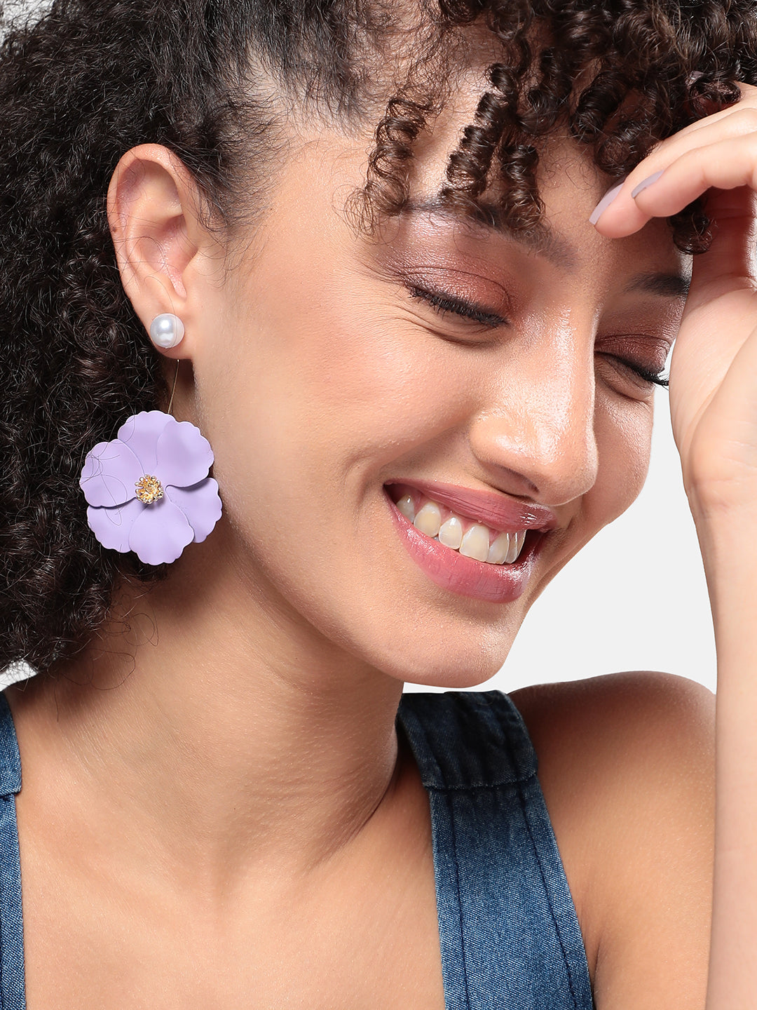 Gold-Plated Pearls Drop Earrings