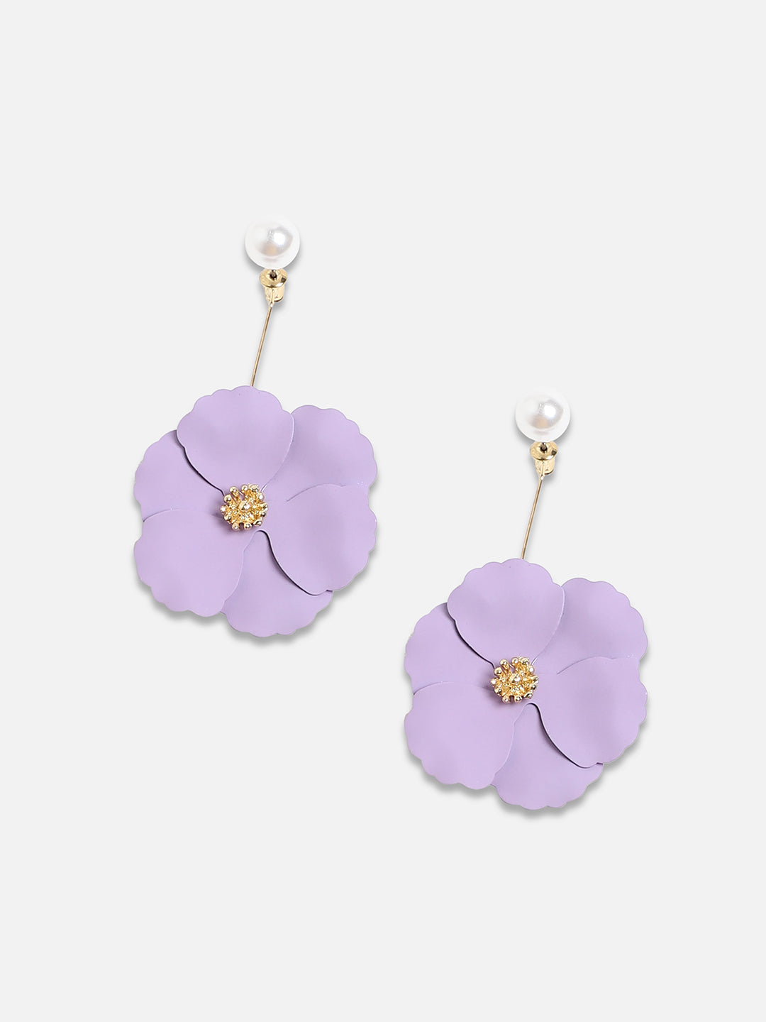 Gold-Plated Pearls Drop Earrings