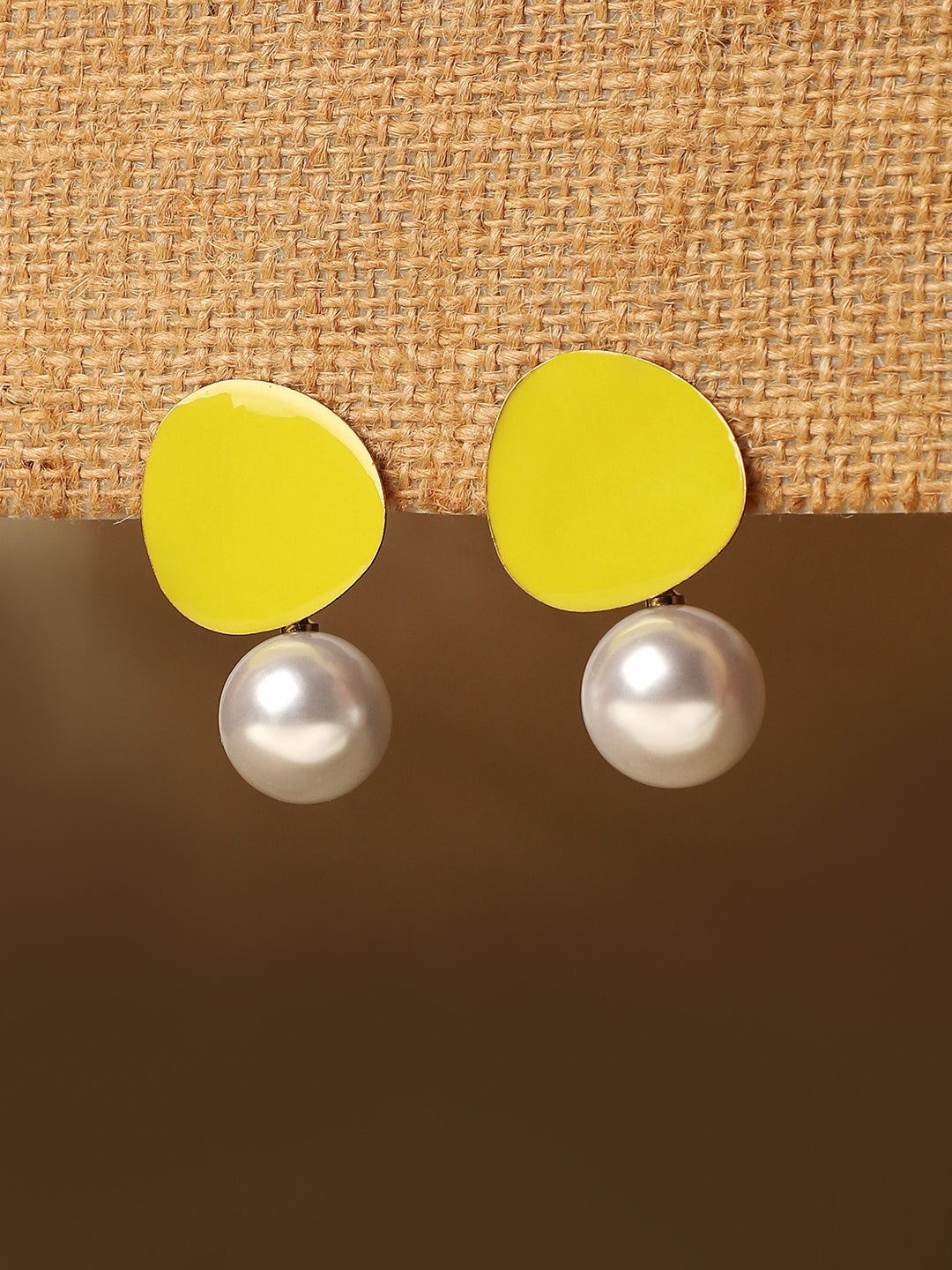 Gold-Plated Pearls Drop Earrings