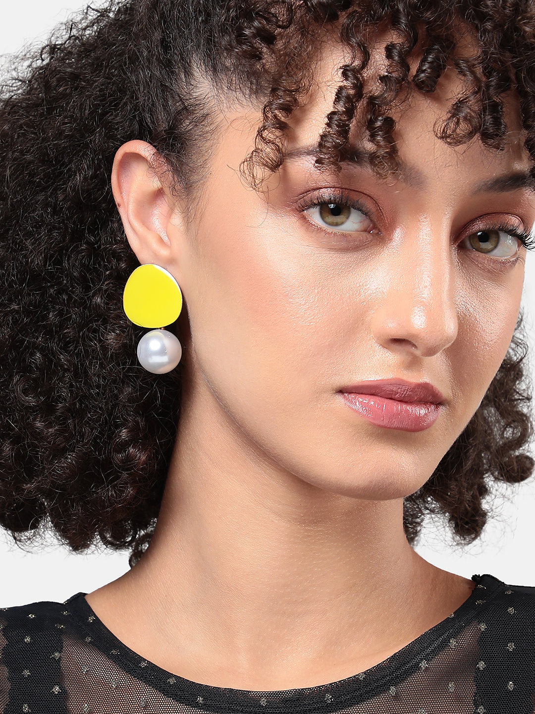 Gold-Plated Pearls Drop Earrings