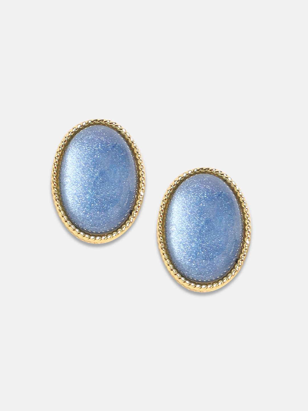 Gold-Plated Stone Studded Studs Earrings