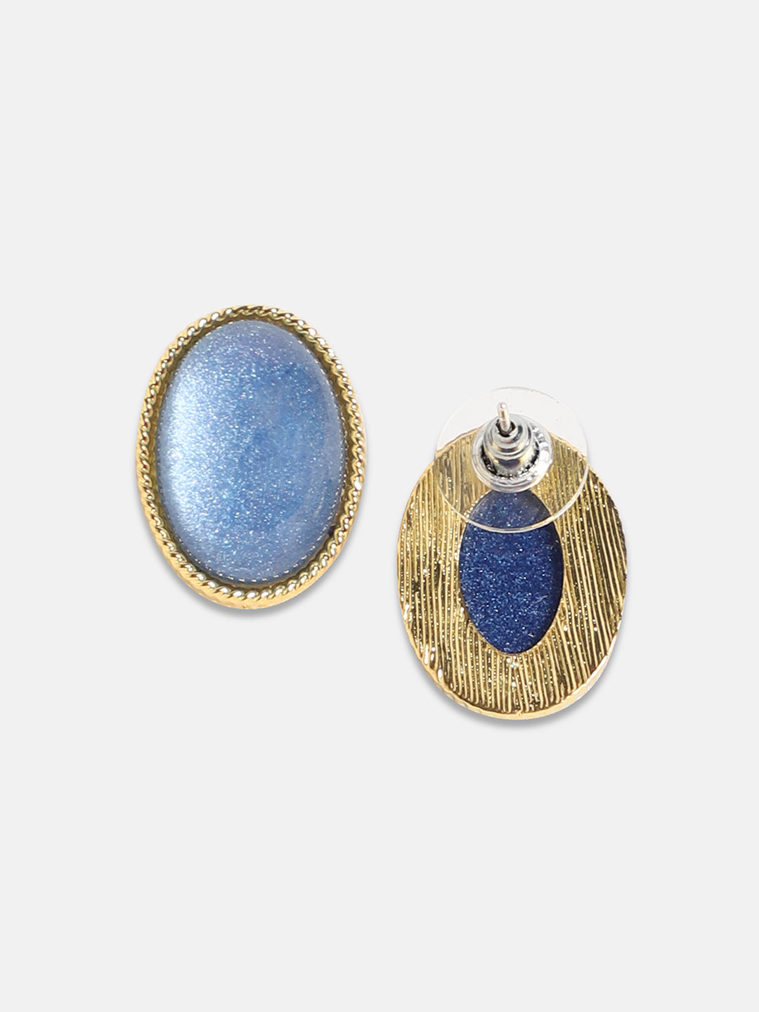 Gold-Plated Stone Studded Studs Earrings