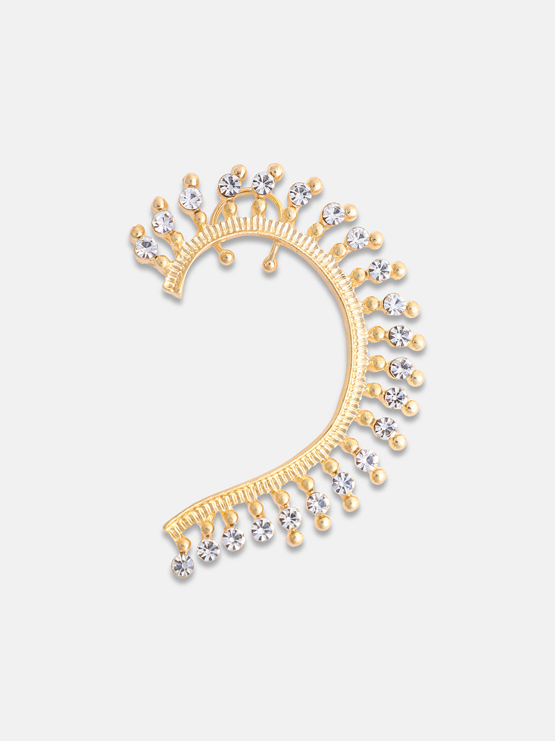 Gold-Plated Contemporary Artificial Stones Drop Earrings