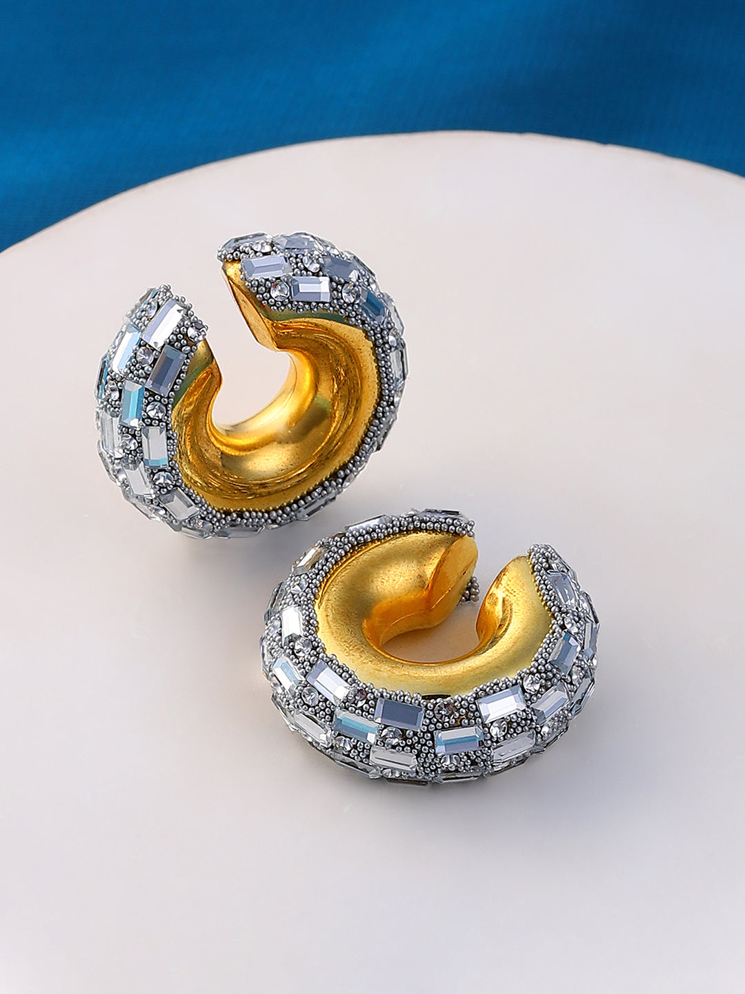 Women's The Mirror Cuff Earrings - Metallic Silver