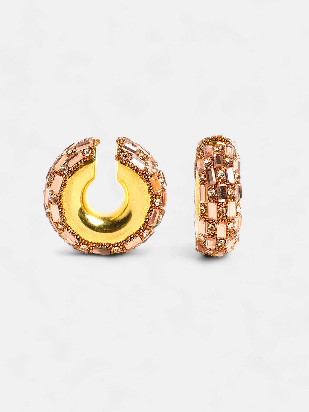 Women's The Mirror Cuff Earrings - Tan Brown