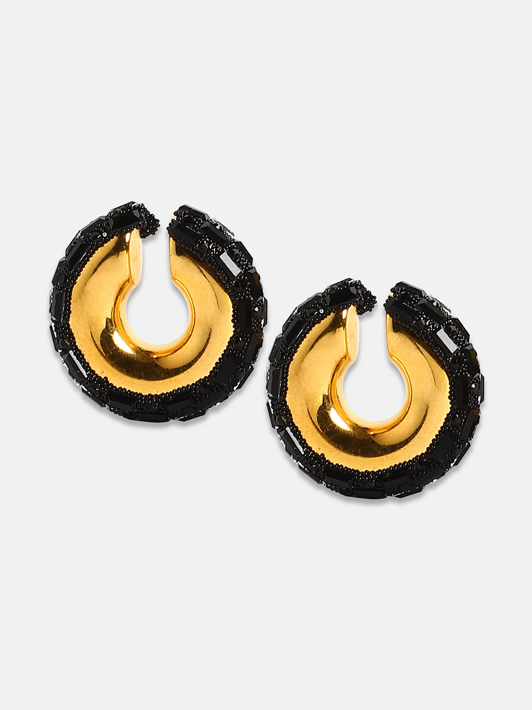 Women's The Mirror Cuff Earrings - Onyx Black