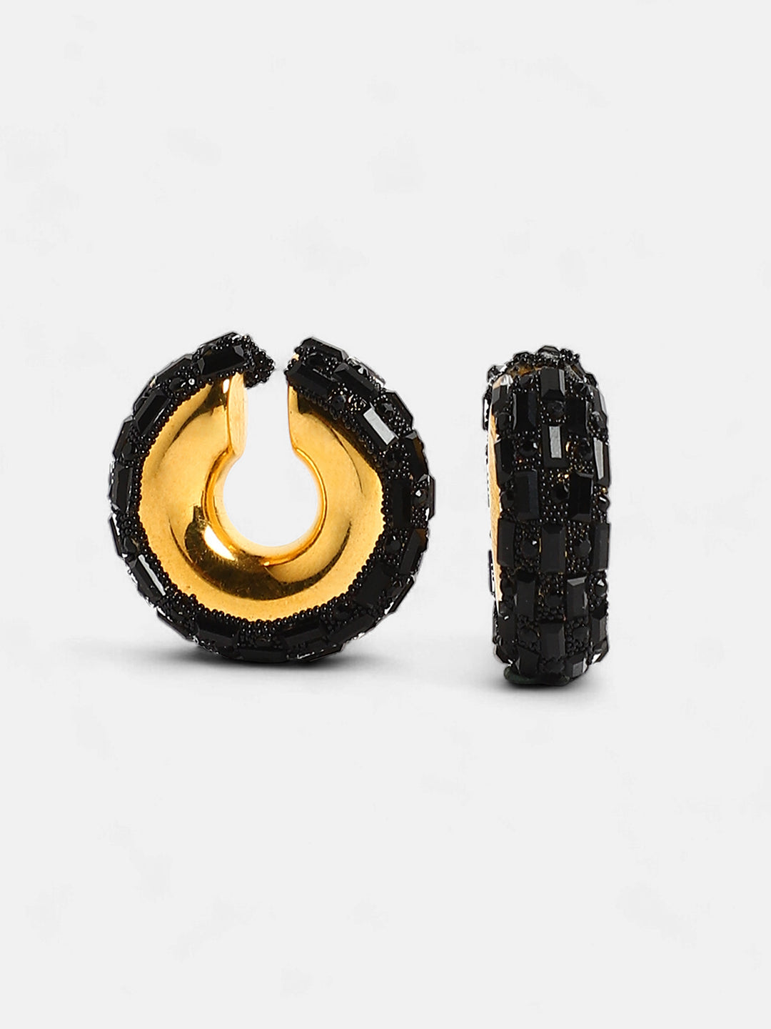 Women's The Mirror Cuff Earrings - Onyx Black