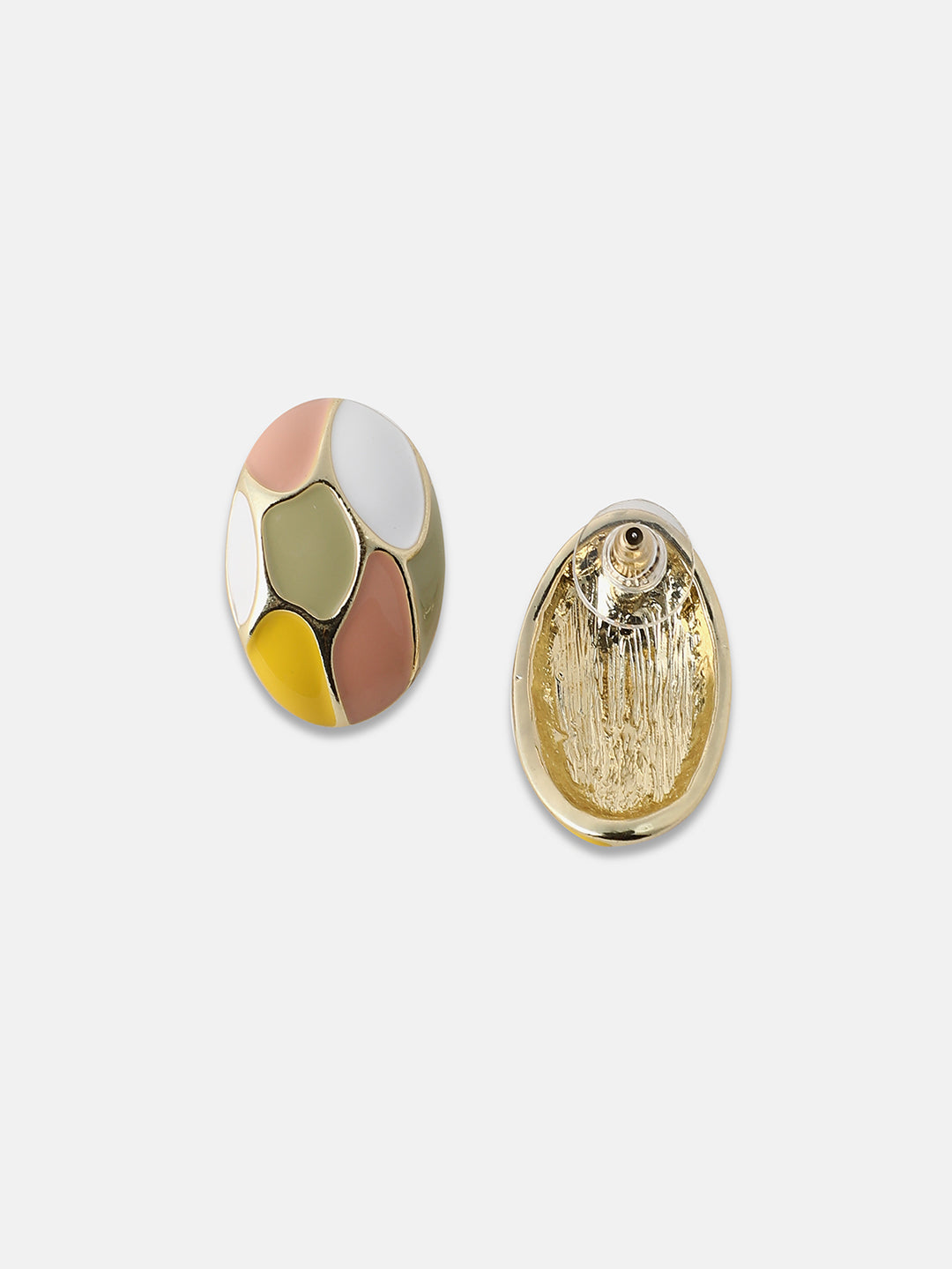 Women's The Python Stud Earrings - Blush Pink:Pistachio Green
