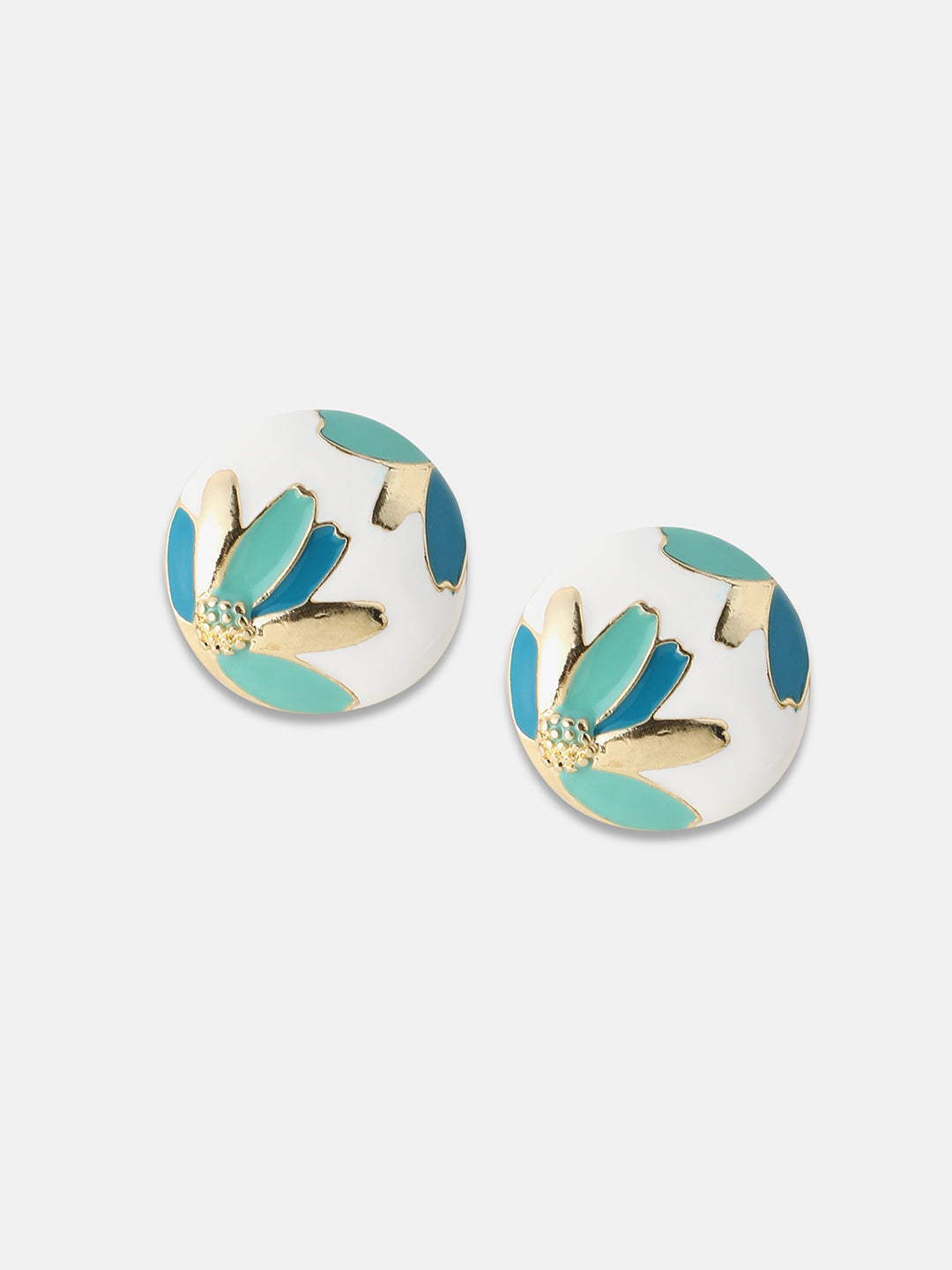 Women's The Wild Flower Stud Earrings - Indigo Blue:Sky Blue